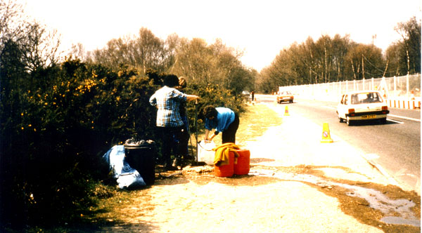 Ulla Moltved: The only waterpost at Greenham Common, summer 1984.