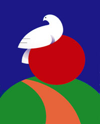 The Logo of the Danish Peace Academy by artist Carsten Rütting Schweitz.