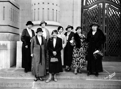 Nogle af Folkeforbundets kvindelige delegerede. Kilde: Folkeforbundets billedarkiv