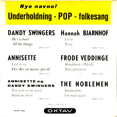 Oktav grammofonpladeomslag, 1966