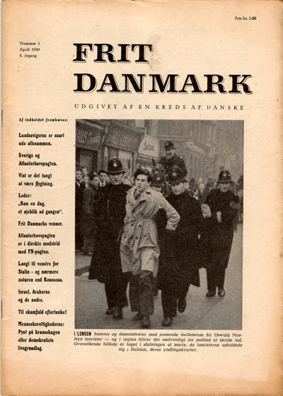 Frit Danmark, april 1949. 8. årgang nr. 1.