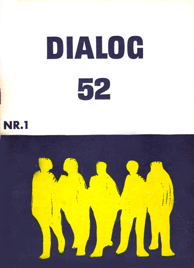 Forsiden af det første nummer af det socialistiske tidsskrift Dialog.