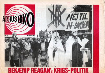 Demonstration mod neutronvåben i Århus 1981. århus Ekko, august 1981