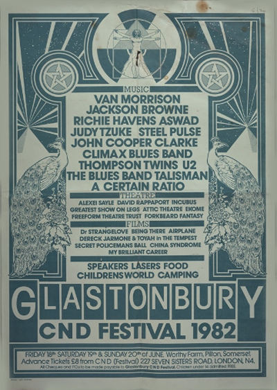 Glastomberry cnd musikfestival 1982