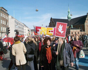 Fredsdemonstration i København. Kilde: Hvidovre for Fred.