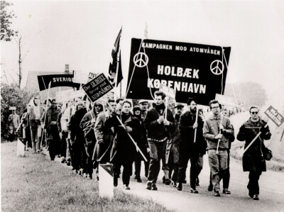 Demonstrationen ved starten fra Holbæk. © Nordisk Pressefoto. Ukendt fotograf.